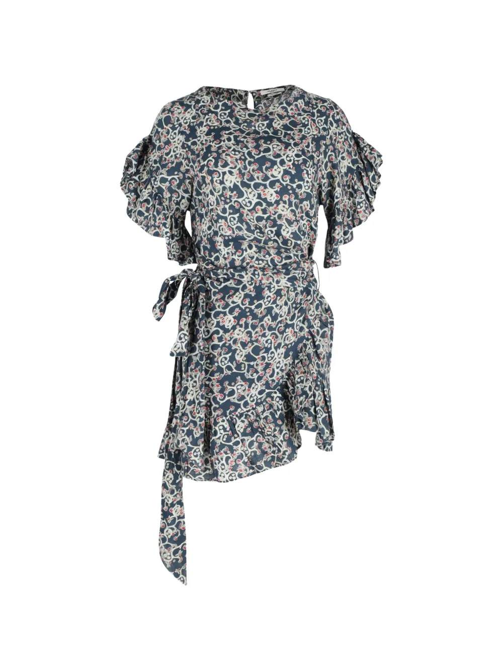 Isabel Marant Vintage ruffled mini dress - Blu