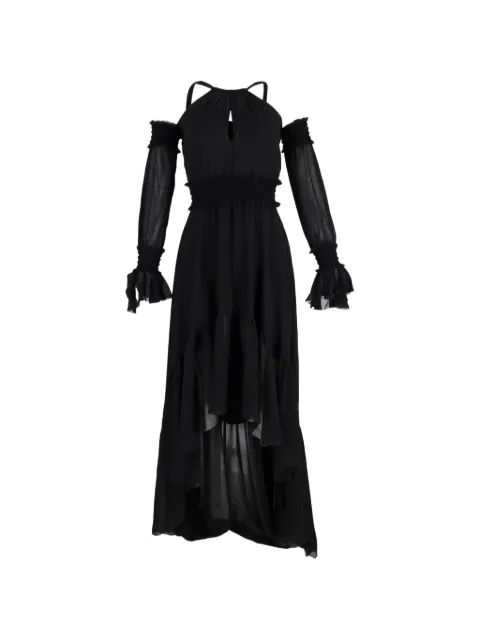 Versace Pre-Owned long-sleeve asymmetric midi dress