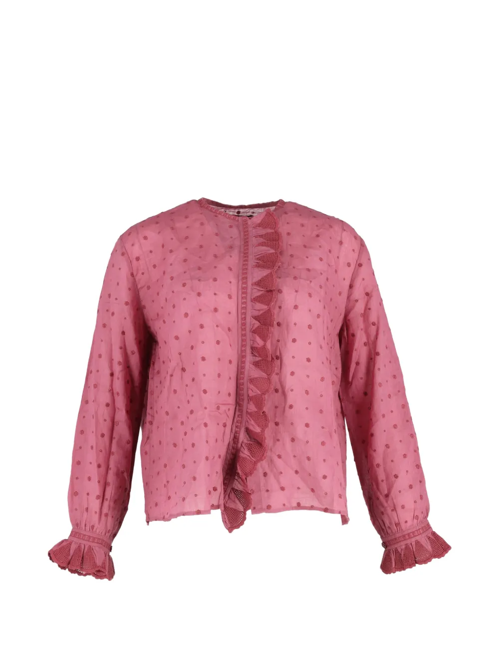Polka Dot Ruffle Blouse