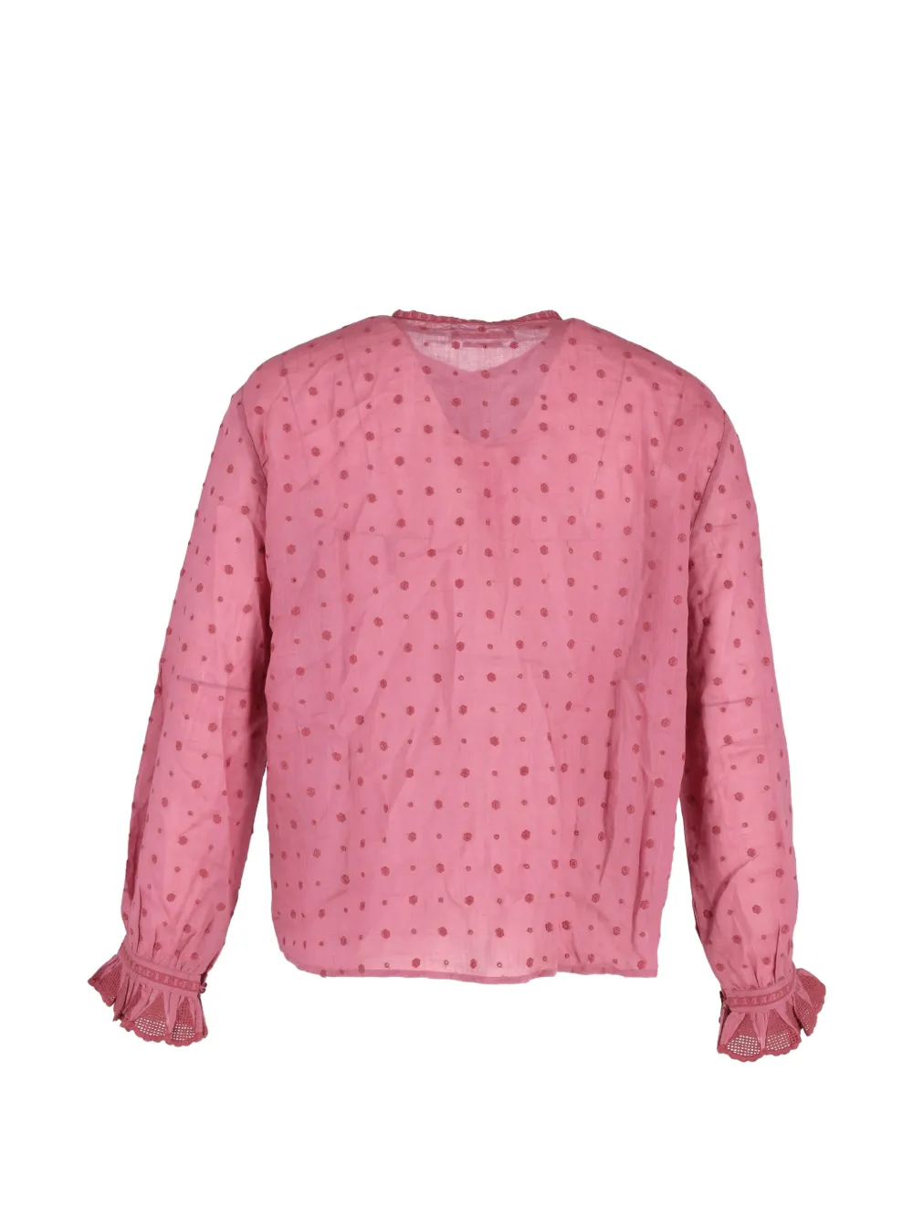 Polka Dot Ruffle Blouse