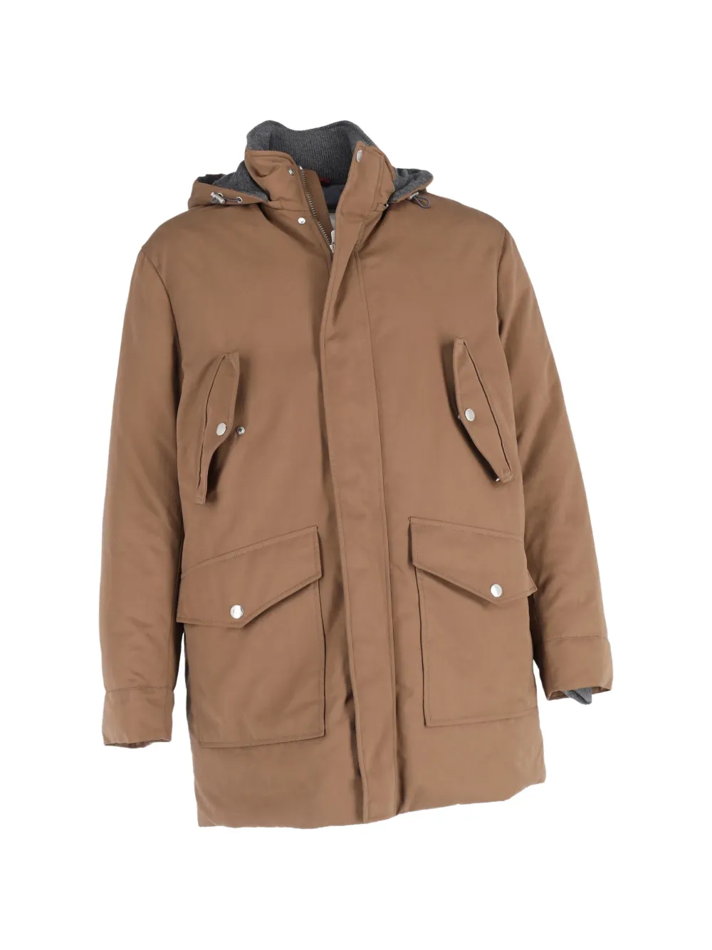 Brunello Cucinelli Vintage flap-pocket cotton jacket - Marrone