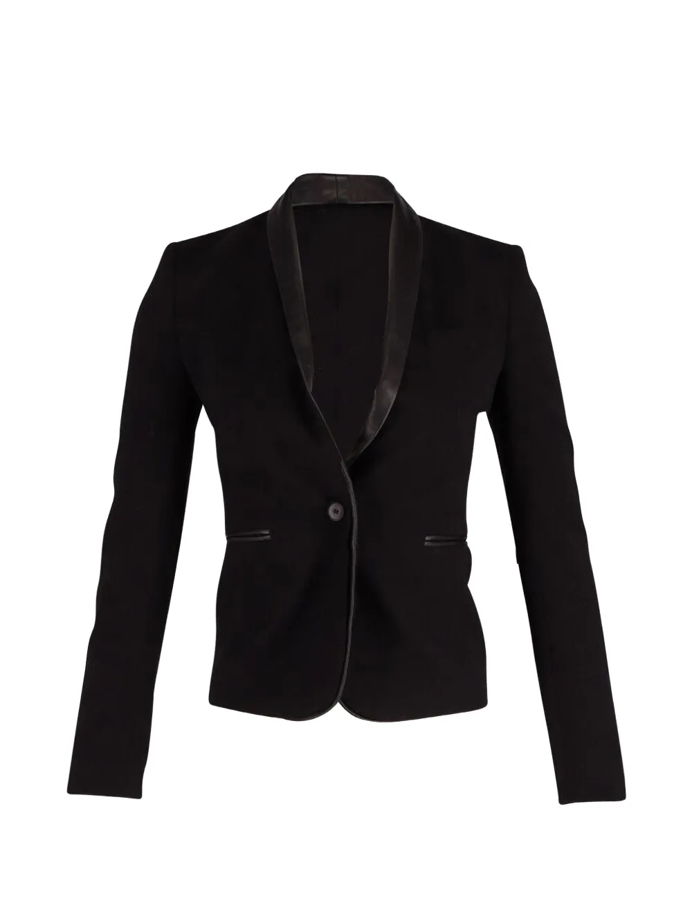 Maje contrast-trim blazer - Nero