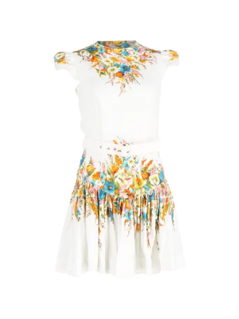 ZIMMERMANN Estelle floral-print belted mini dress