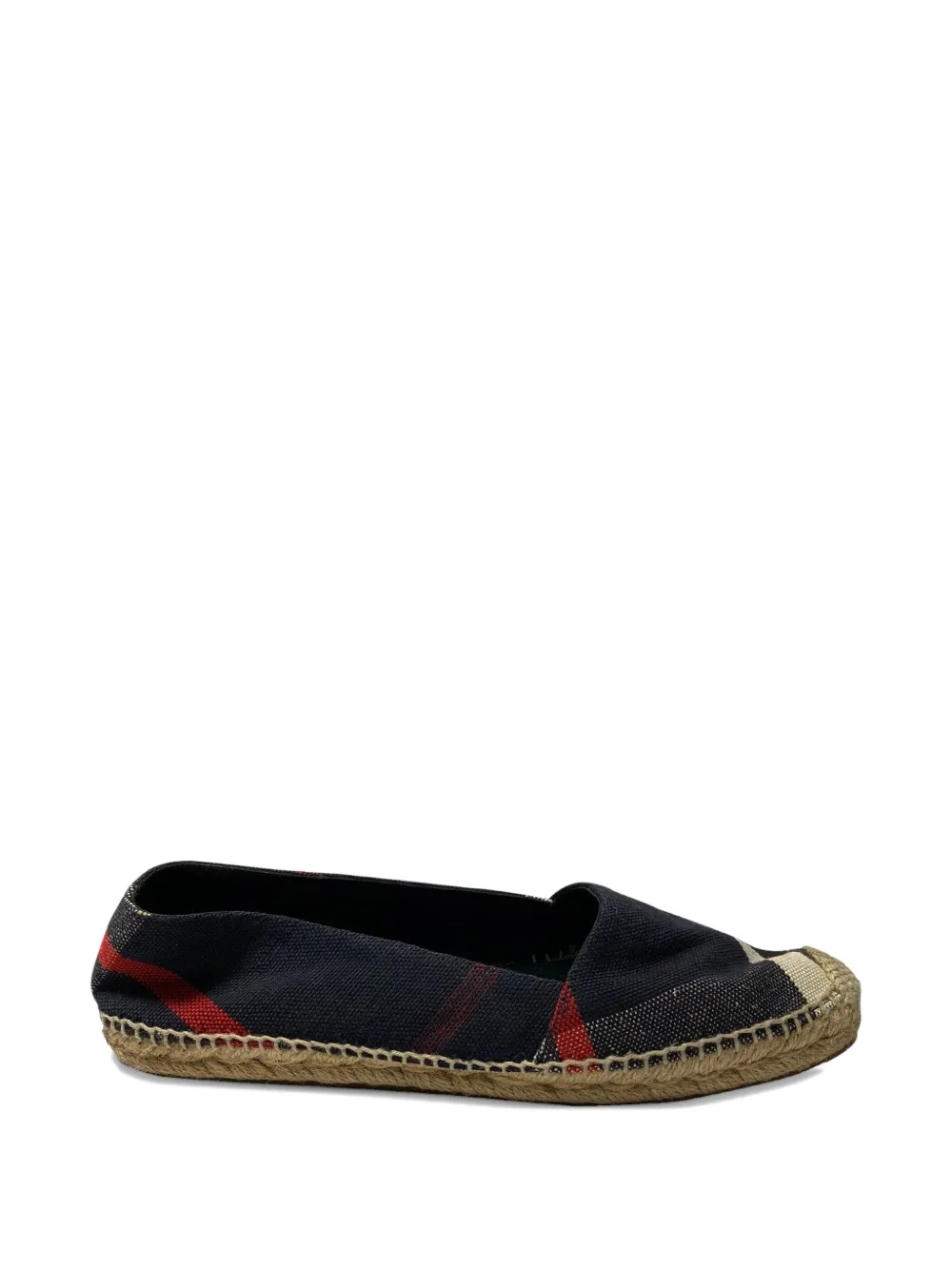 Burberry Pre-Owned check-pattern espadrilles - Blu