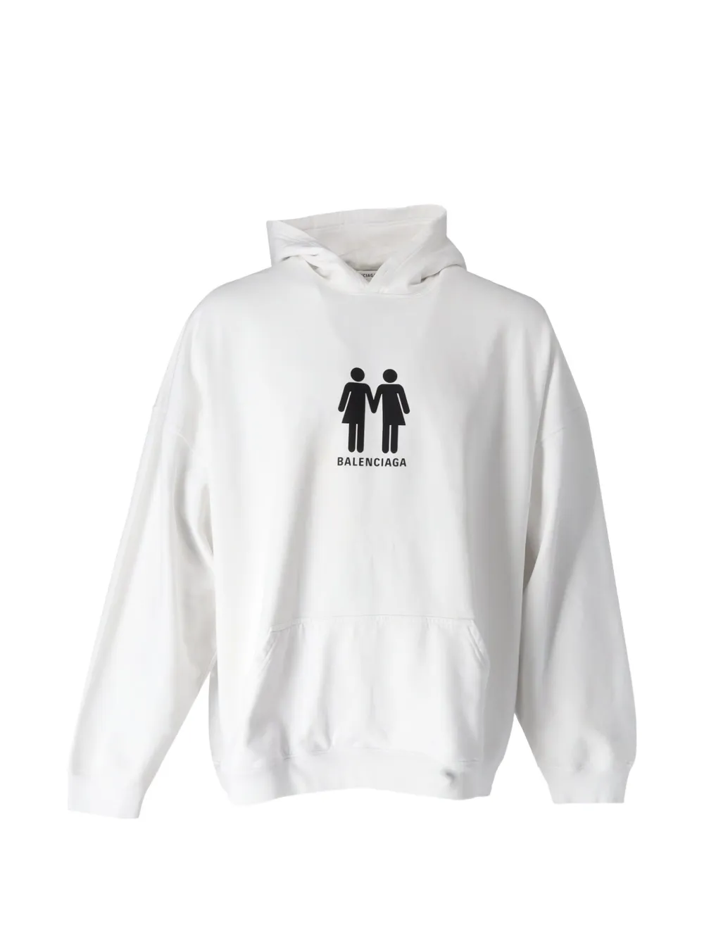 Balenciaga Pre-Owned printed hoodie - Bianco