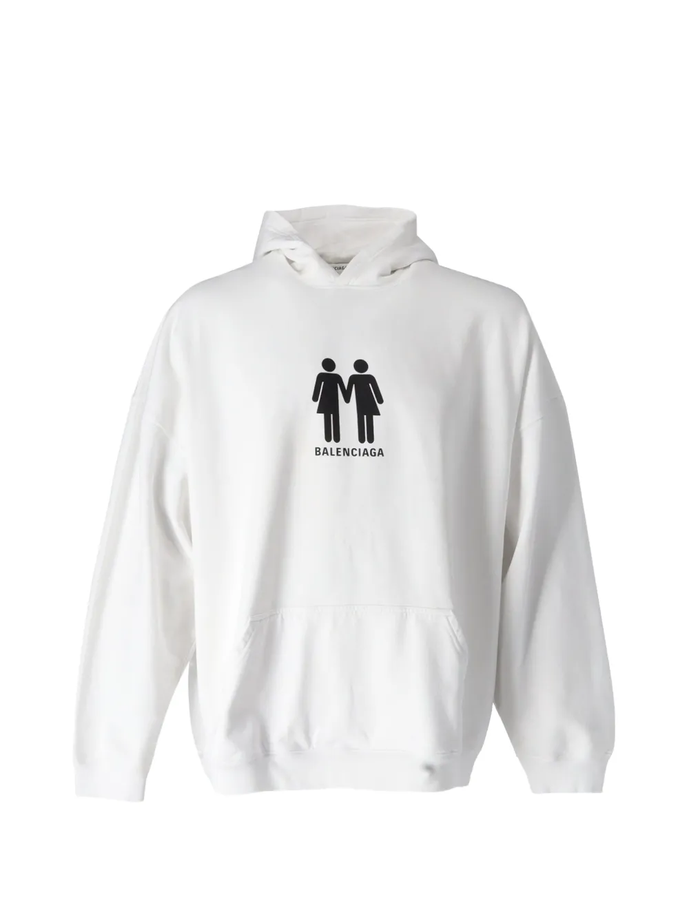 Balenciaga Pre-Owned printed hoodie - Bianco