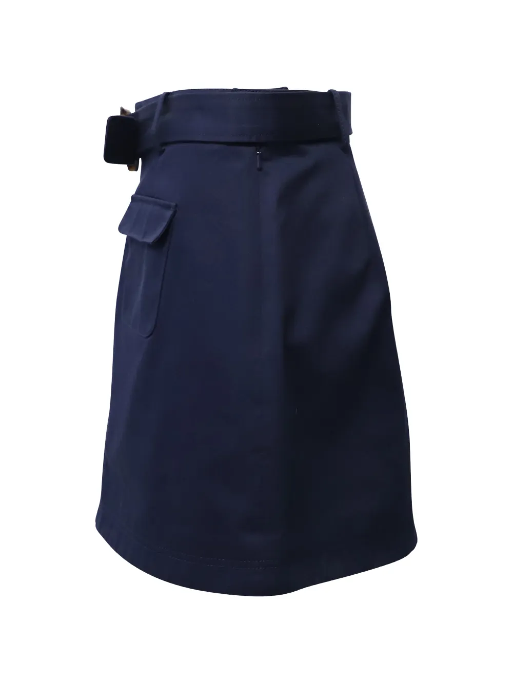  Alexa Chung Patch-pocket Belt Mini Skirt - Blue 
