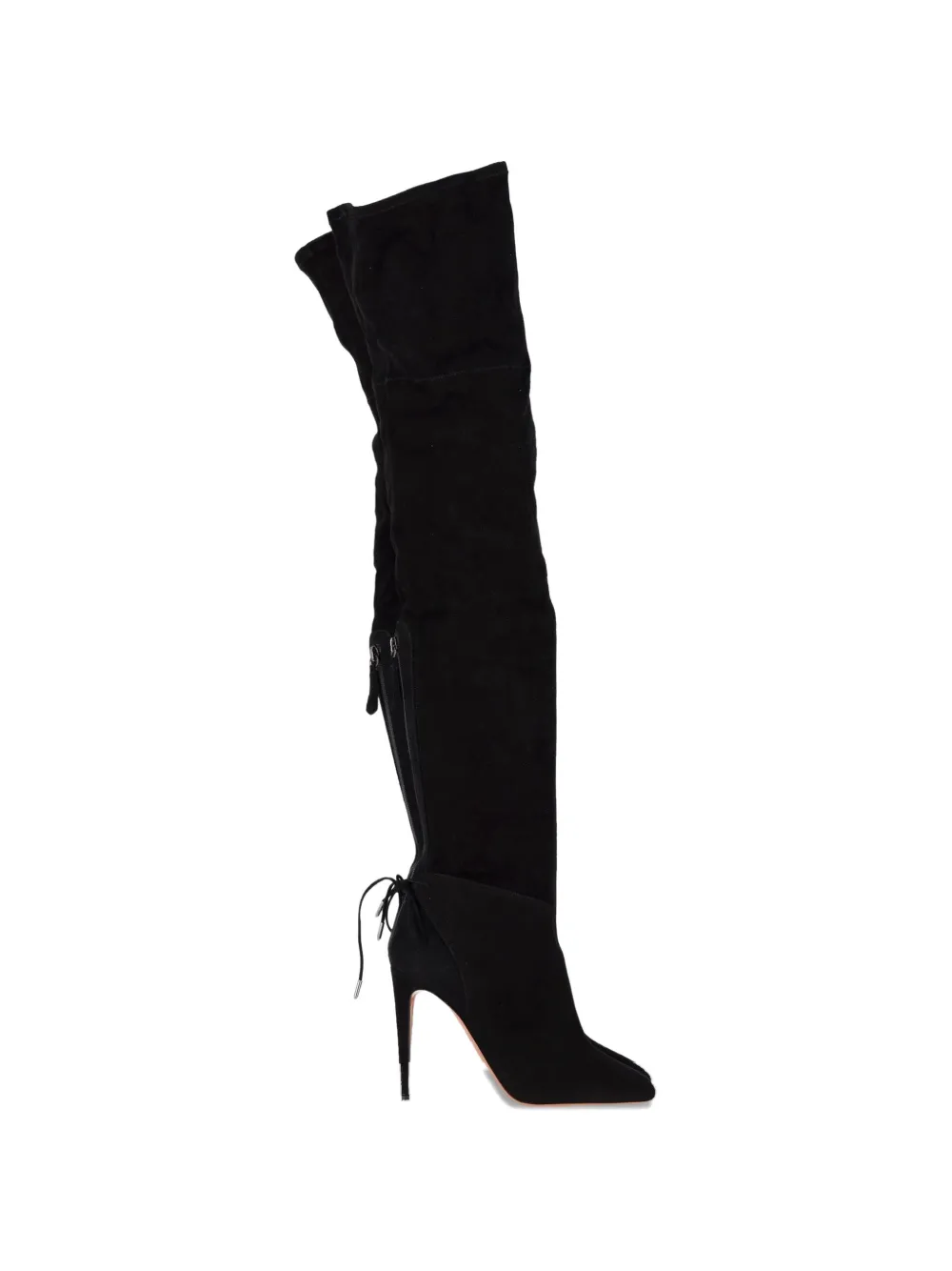 Aquazzura Giselle lace-up over-the-knee boots - Nero