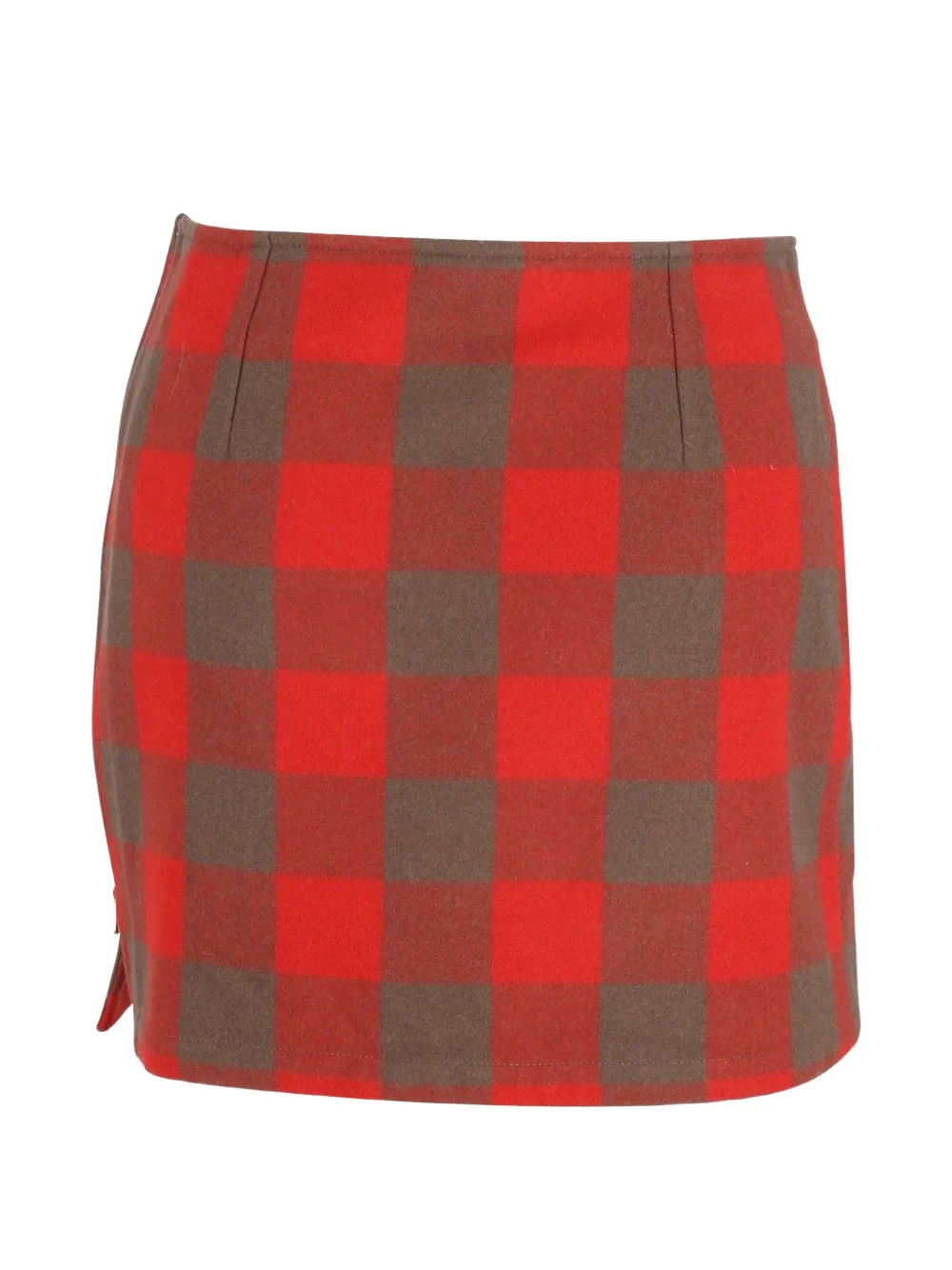 A.P.C. checkered mini skirt - Rosso
