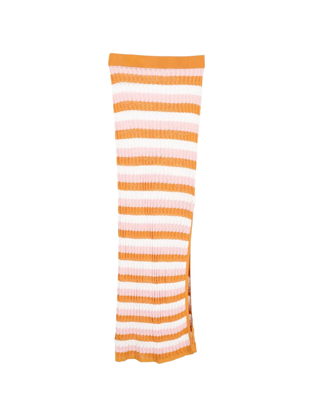 Dodo Bar Or striped knitted maxi skirt - Arancione