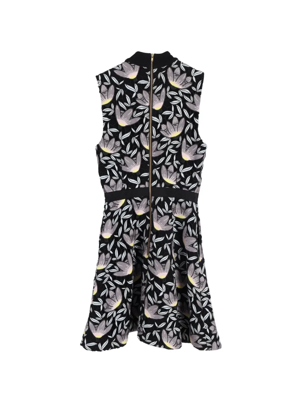 Floral-Print Crew-Neck Mini Dress