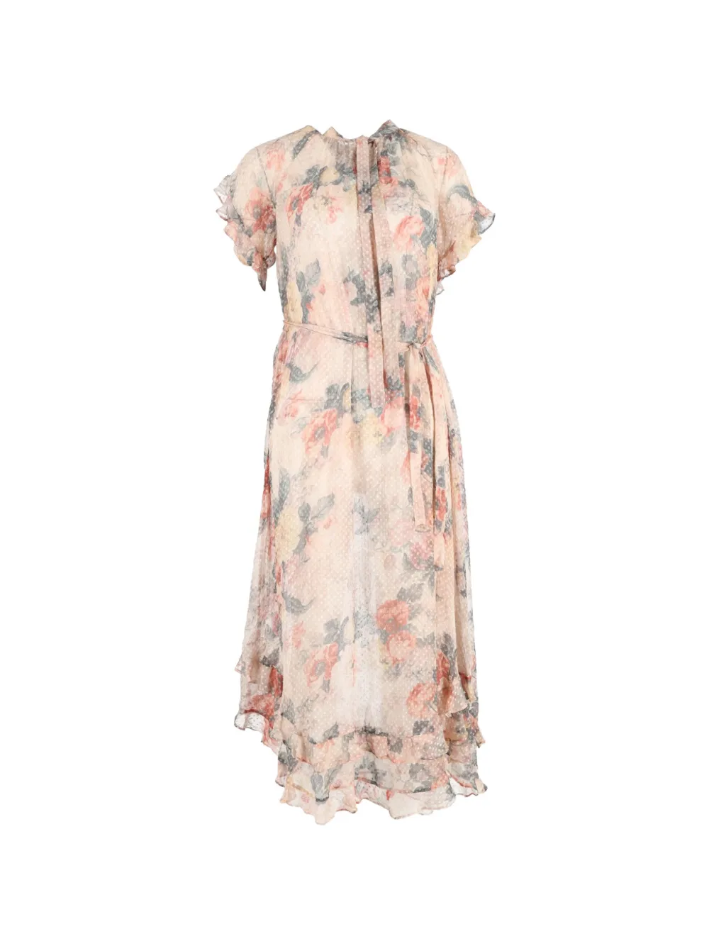 ZIMMERMANN Radiate floral-print dress - Toni neutri