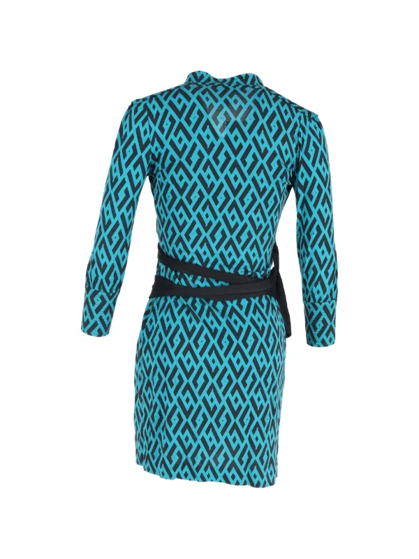 diane von furstenberg mini wrap dress DIANE VON FURSTENBERG Julian floral-print silk-jersey mini wrap dress