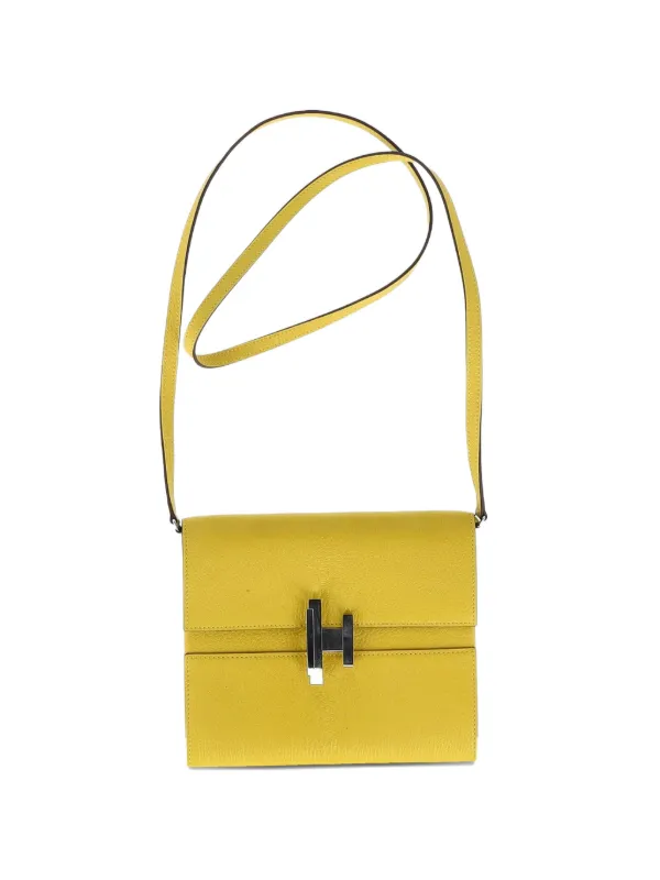 Hermès Pre-owned Cinhetic to Go Leather Mini Bag in Yellow