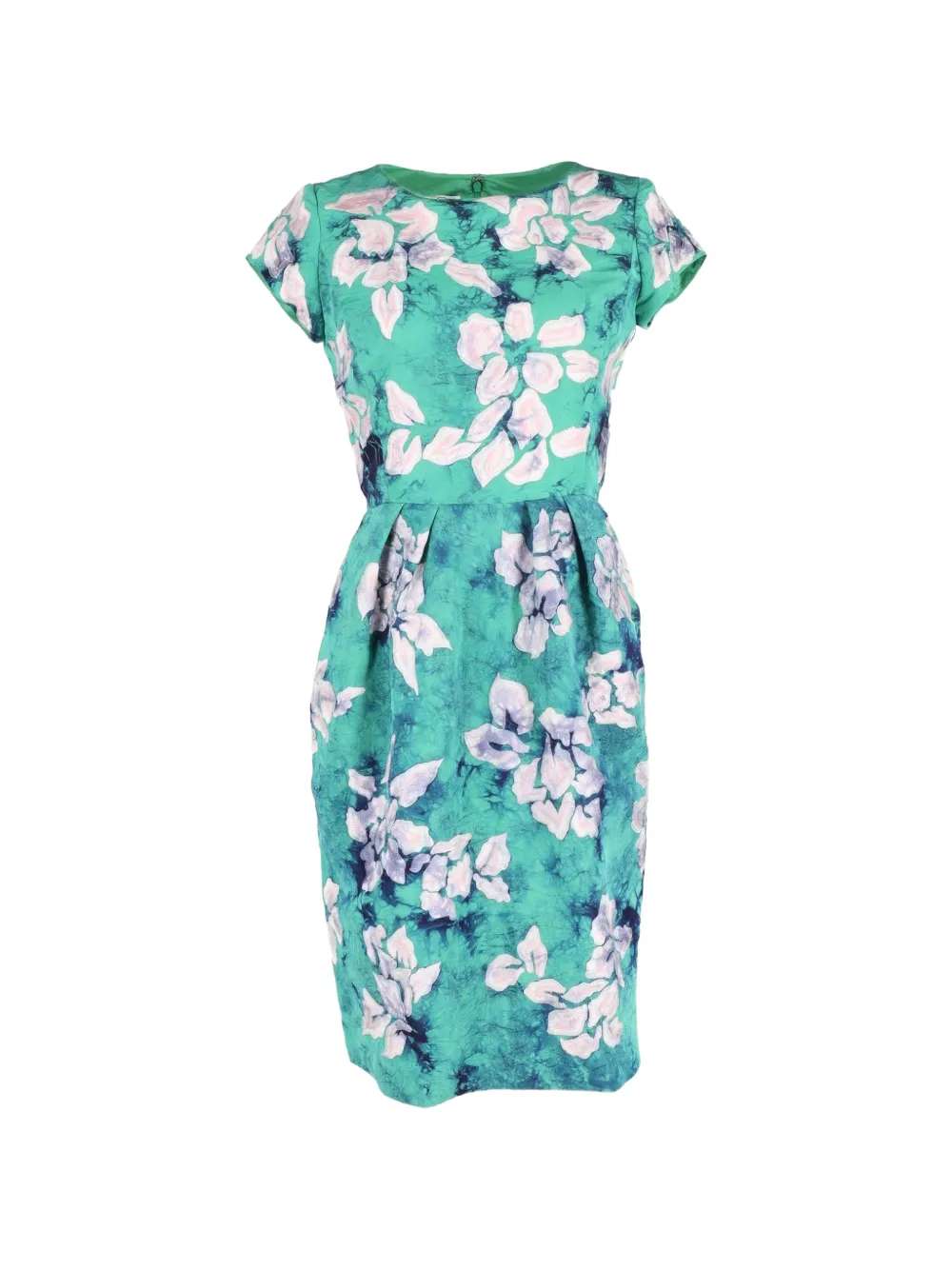 Oscar de la Renta Pre-Owned floral pencil-skirt midi dress - Verde