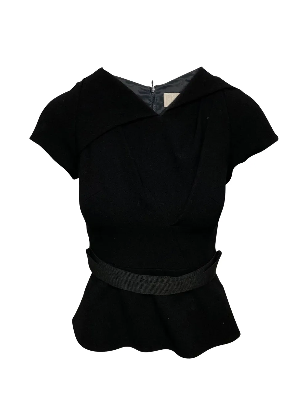 Peter Pilotto peplum wool top - Nero