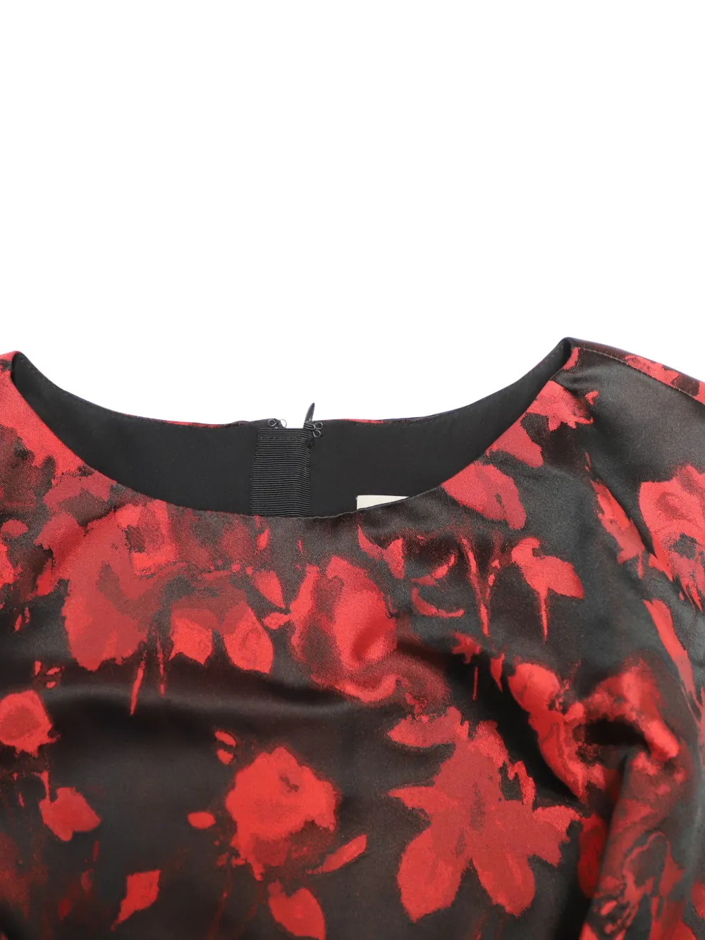 Draped Floral-Print Dress