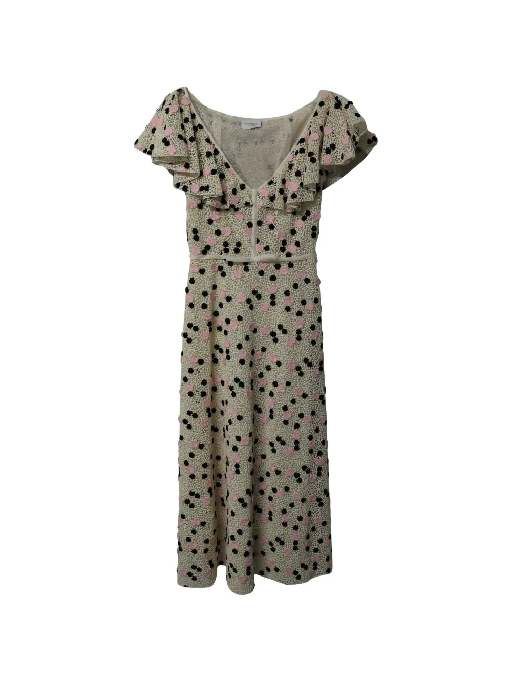 Giambattista Valli Vintage polka-dot midi dress - Toni neutri