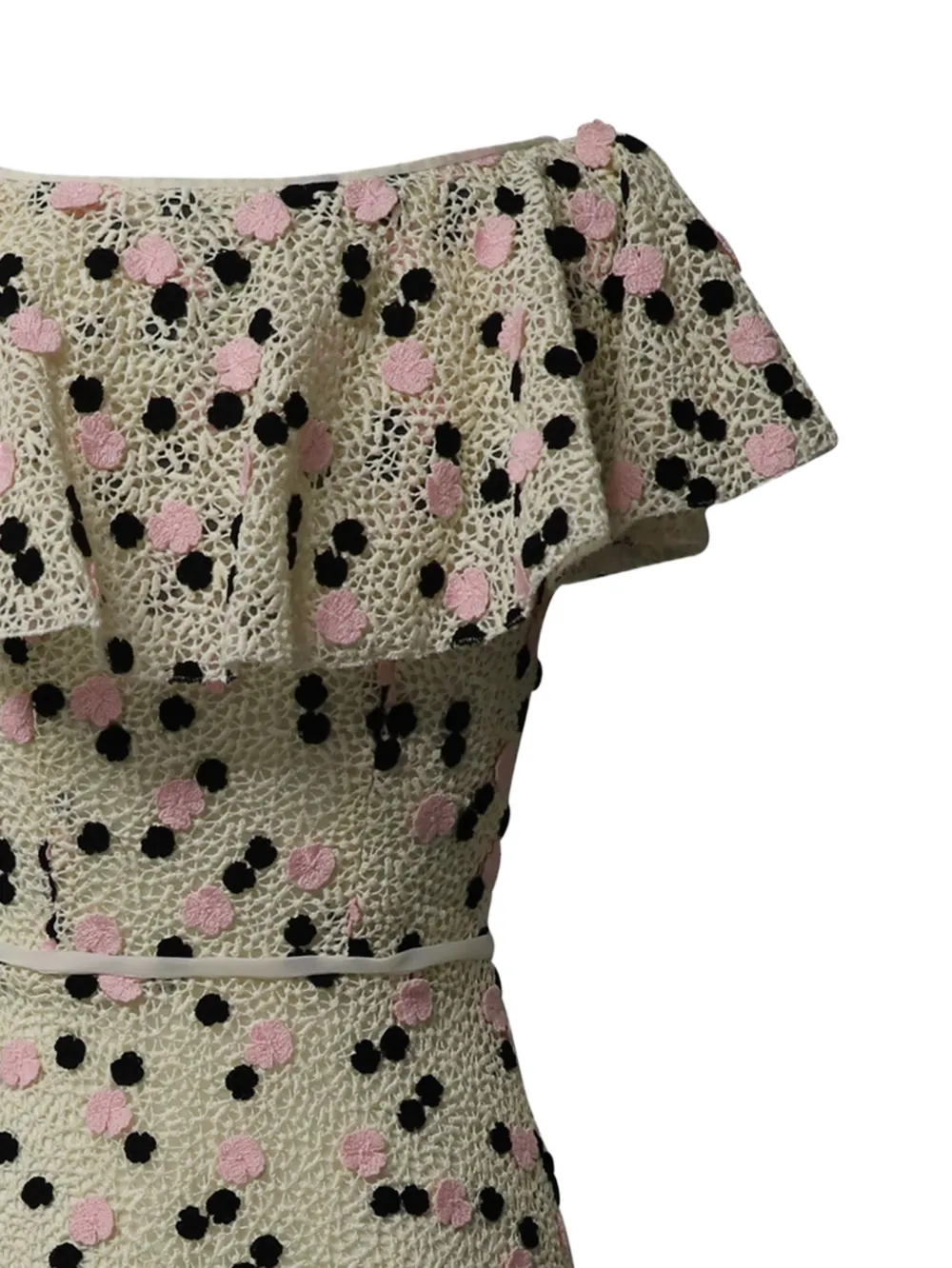 Giambattista Valli Vintage polka-dot midi dress - Toni neutri