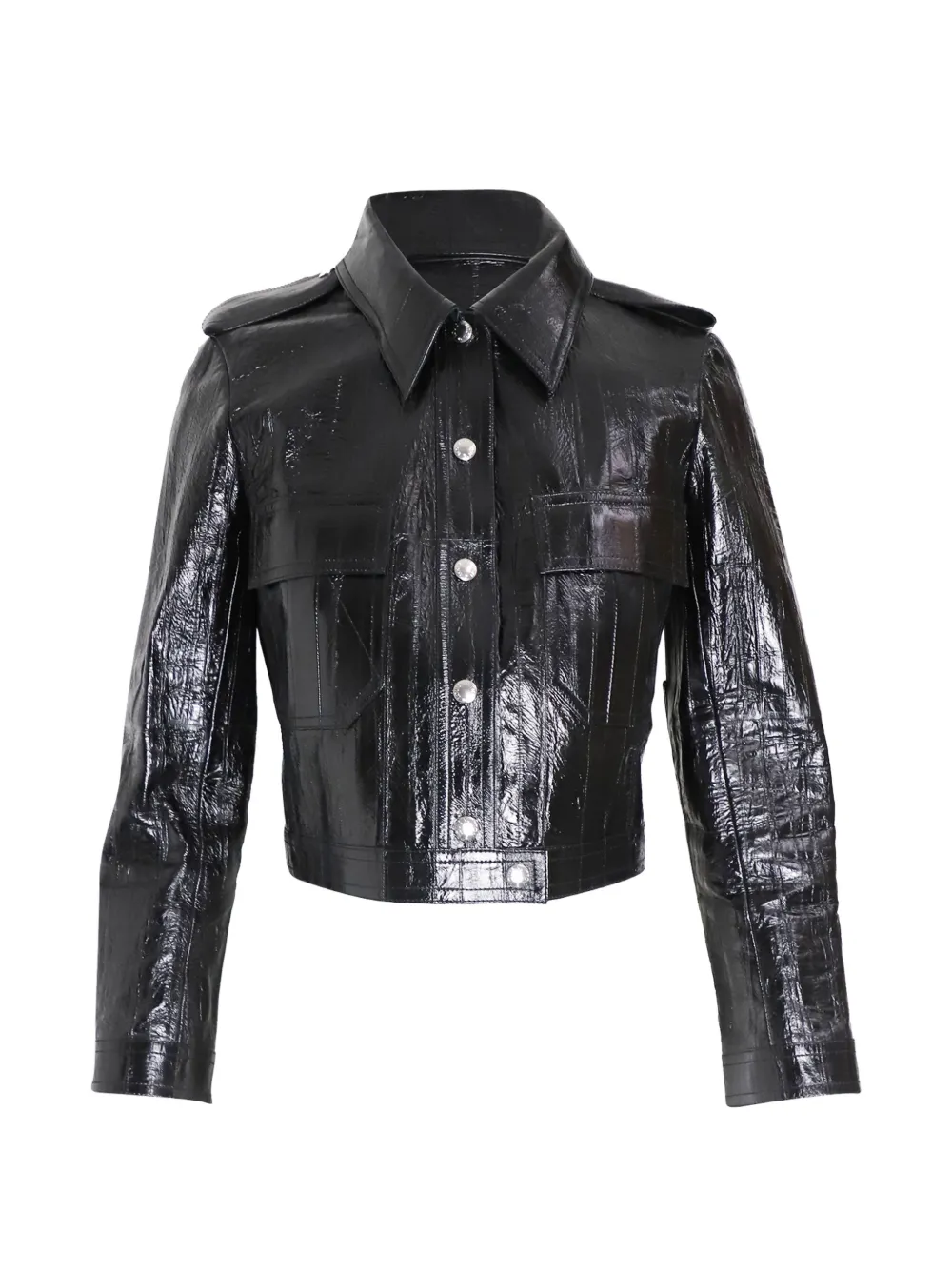 Louis Vuitton Pre-Owned cropped leather jacket - Nero
