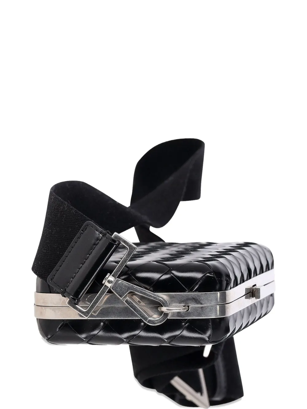 Bottega Veneta Pre-Owned Intrecciato weave clutch crossbody bag - Nero