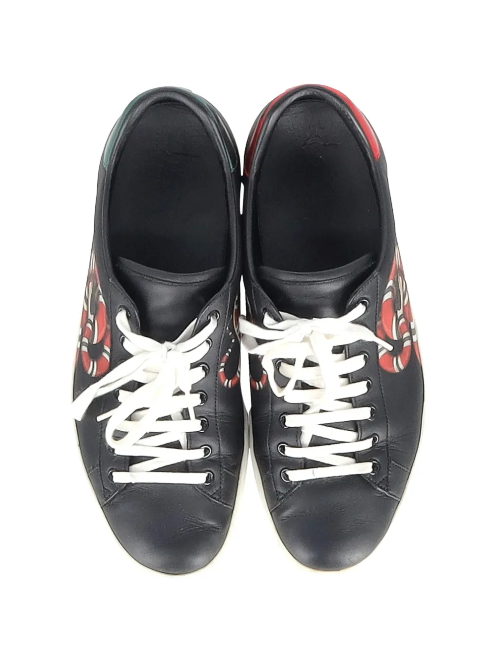 Kingsnake Ace Graphic-Print Leather Sneakers