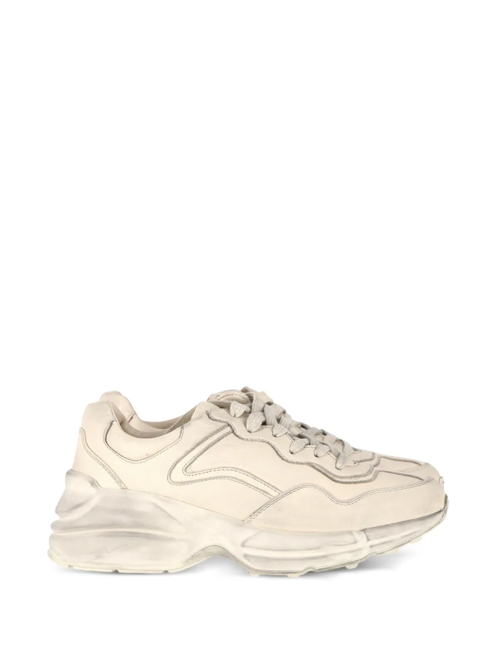 Gucci Pre-Owned chunky leather sneakers - Toni neutri