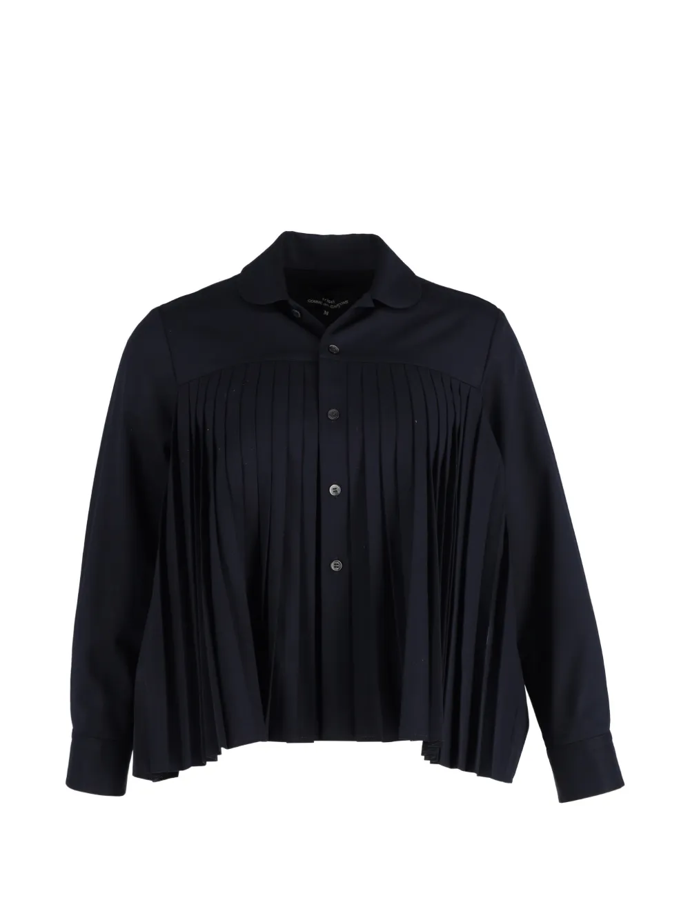 Comme Des Garçons Pre-Owned pleated long-sleeve shirt - Blu
