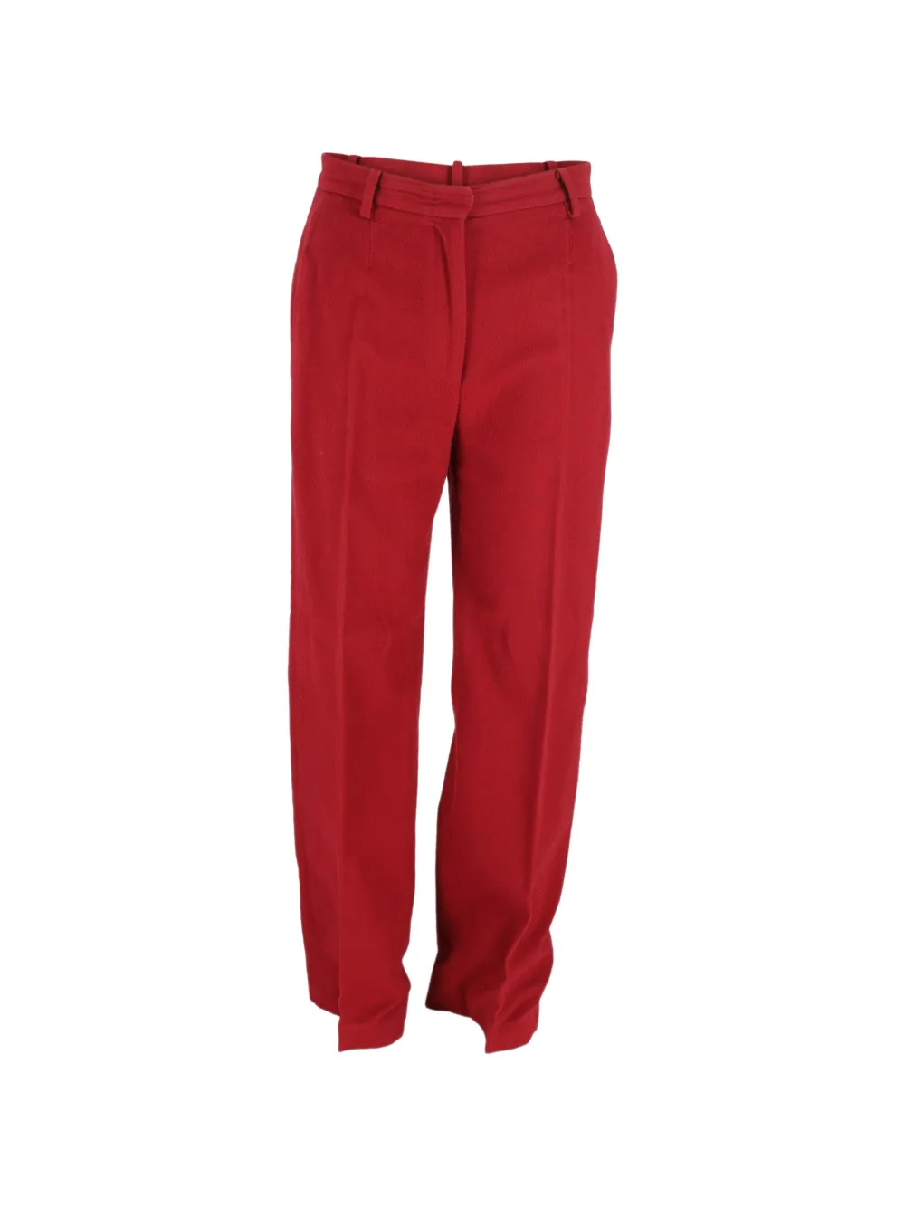 Pre-owned Max Mara Straight-leg Trousers In Red