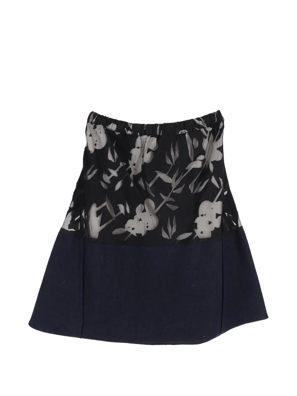 Marni Pre-Owned floral-print flared mini skirt - Nero