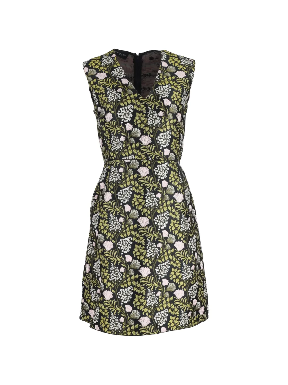 Giambattista Valli Vintage floral V-neck dress - Green