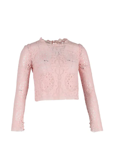 Temperley London lace cropped top