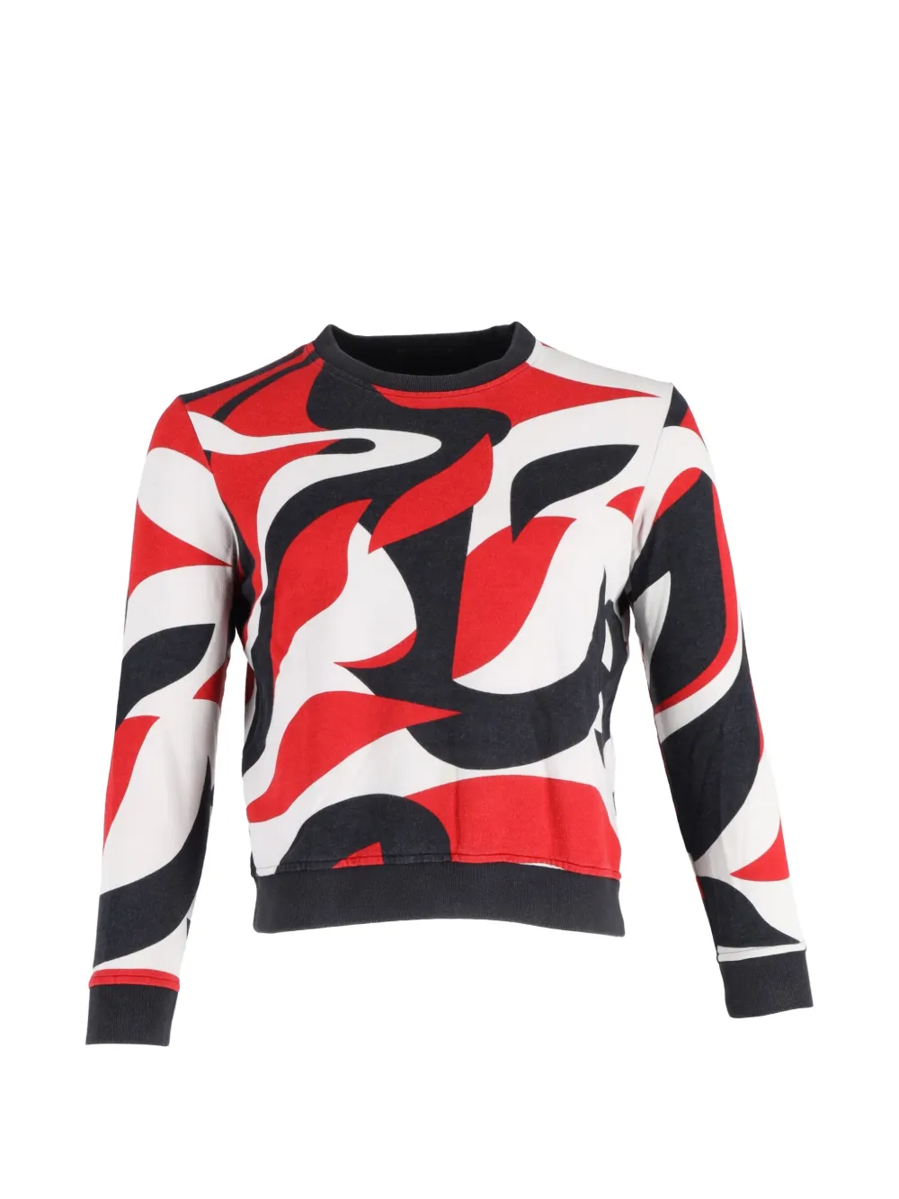 Alexander McQueen Pre-Owned Printed cotton sweater – Red