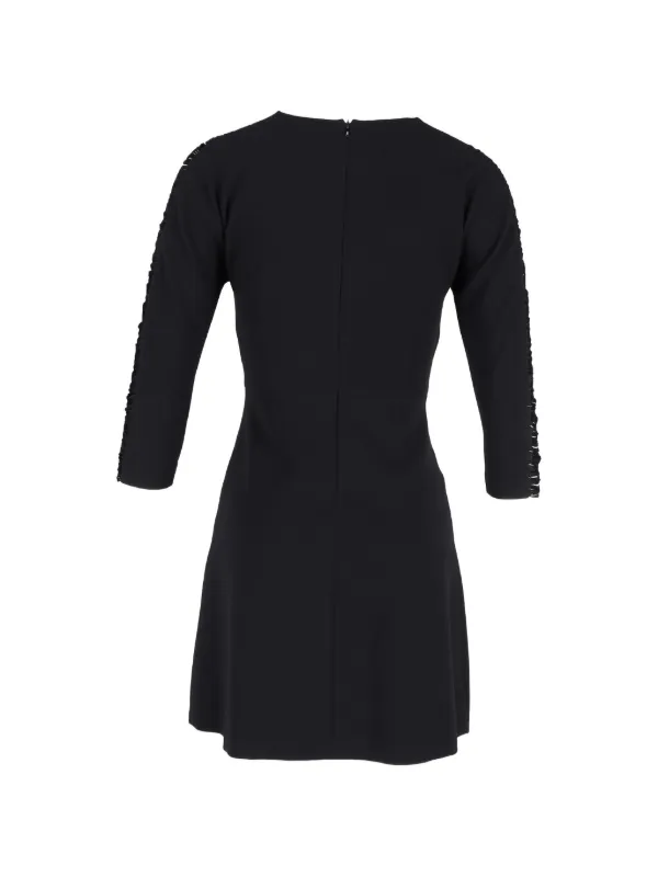 sandro black mini dress Sandro Floral knit mini dress