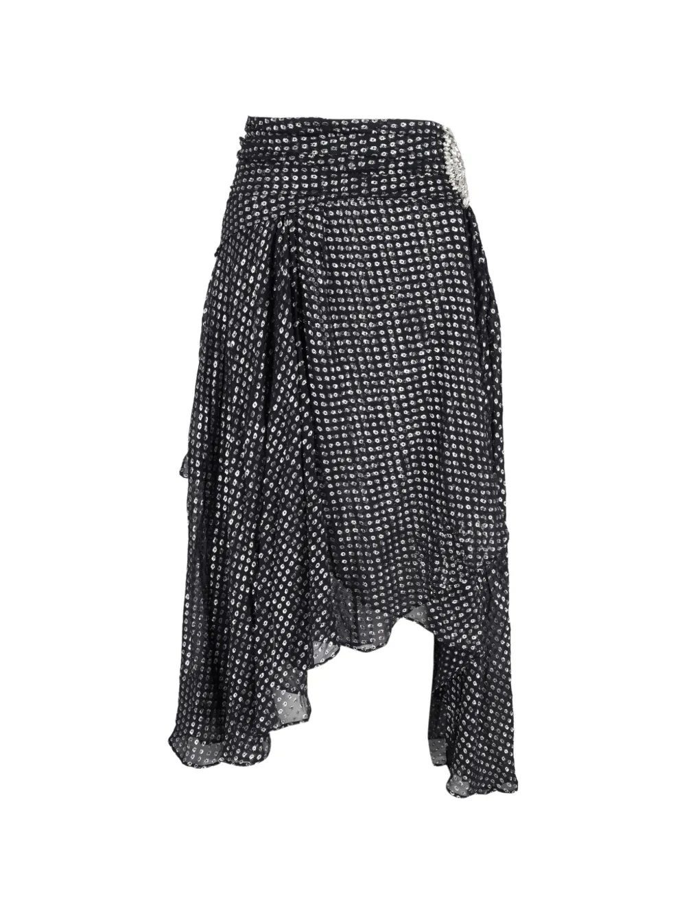 Dodo Bar Or silk asymmetric skirt - Nero