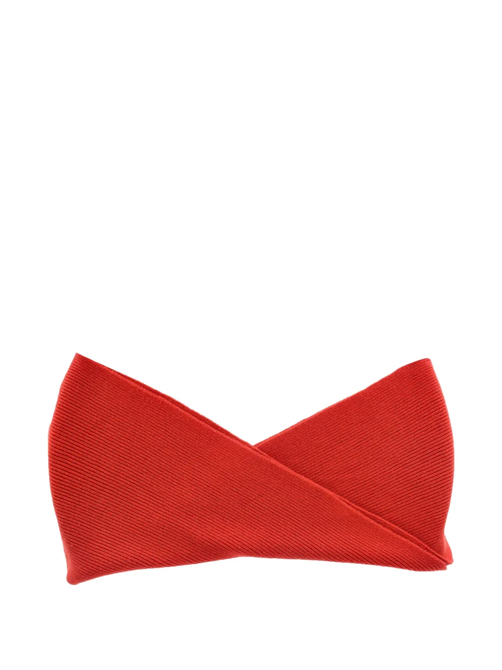 JOSEPH ribbed scarf - Rosso