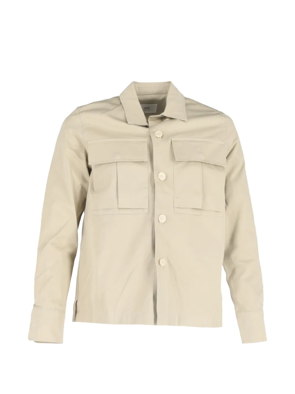 AMI Paris button-fastening long-sleeve shirt - Toni neutri