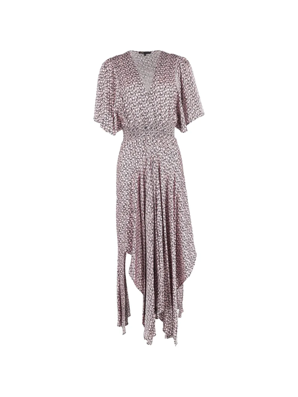 Maje geometric-pattern midi dress - Rosa