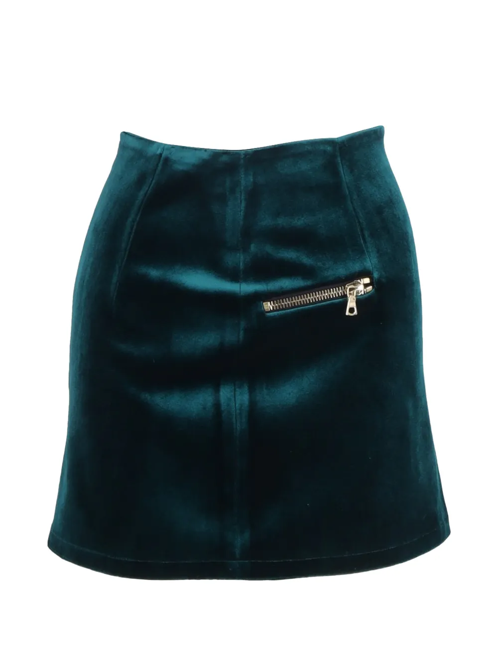 SANDRO Janet velvet mini skirt - Verde