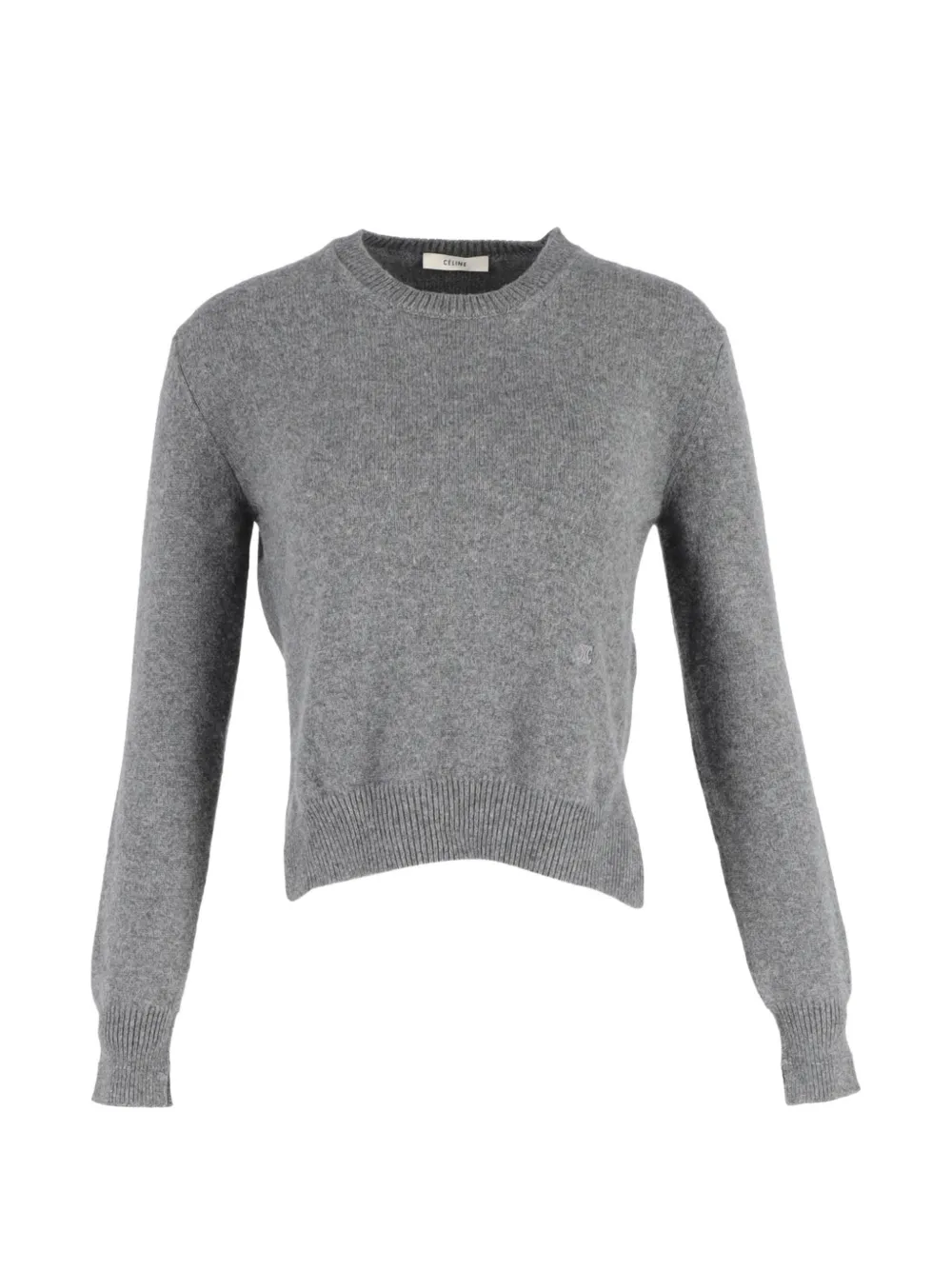 Pre-owned Celine Crewneck Cashmere Sweater In Gray