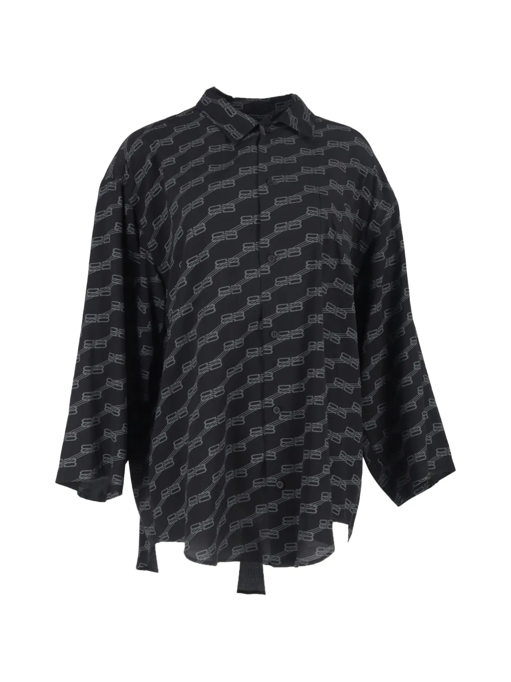 Balenciaga Pre-Owned logo print long-sleeve shirt - Nero