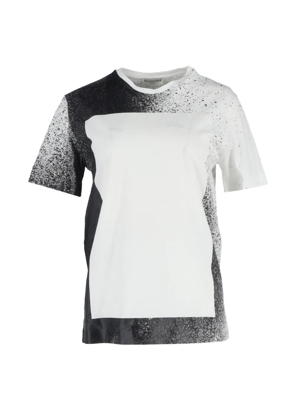 Balenciaga Pre-Owned splash-effect crew-neck T-shirt – White