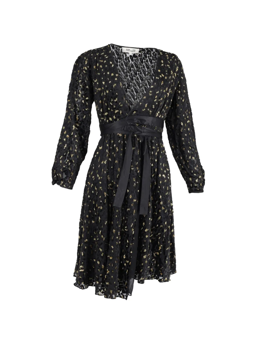 Diane Von Furstenberg Vintage animal-print dress - Black