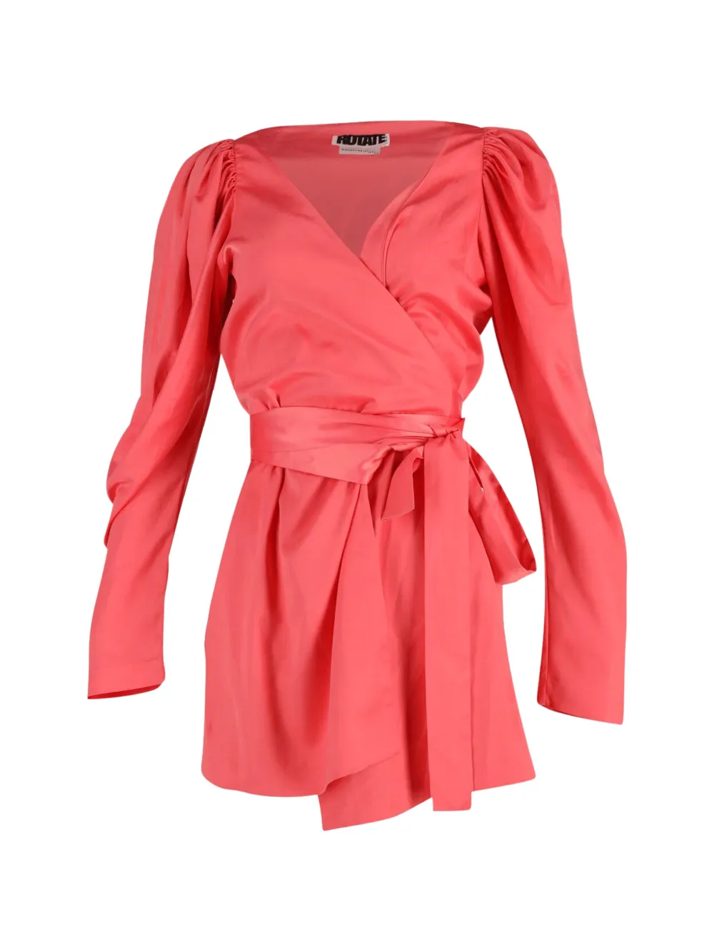 ROTATE BIRGER CHRISTENSEN puff-sleeve wrap mini dress - Rosa