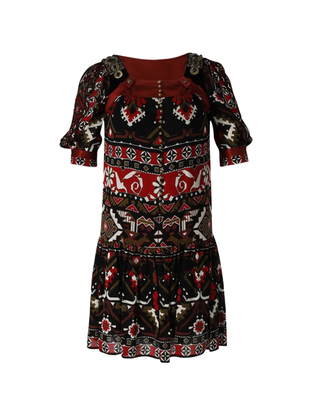 Gucci Pre-Owned printed mini dress - Nero