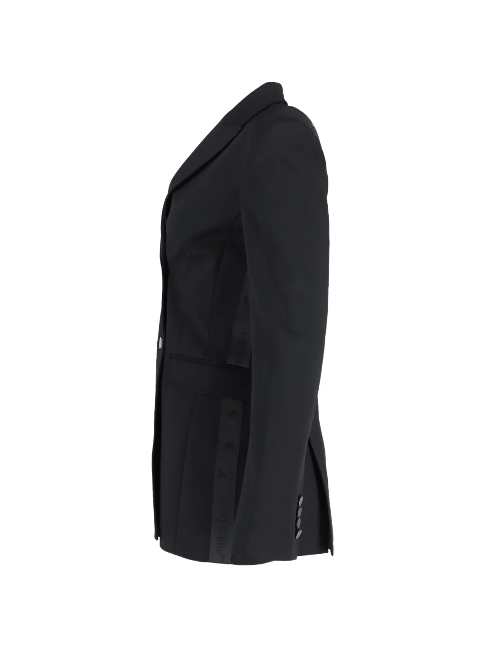 Off-white Pre-owned Double-breasted Wool Blazer - Black 