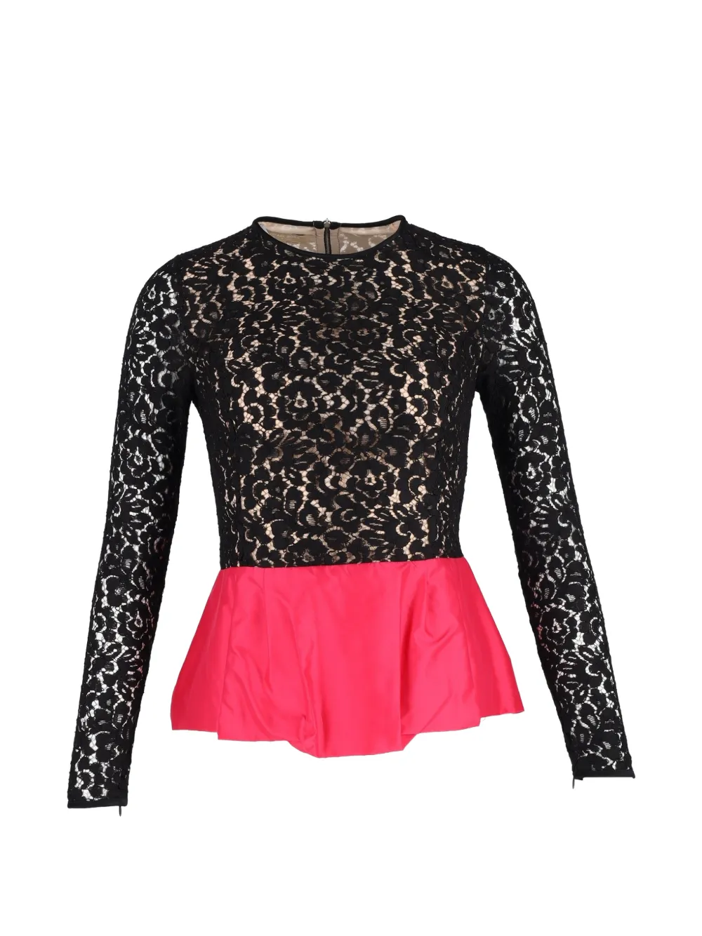 Michael Kors Vintage lace peplum-hem top - Nero