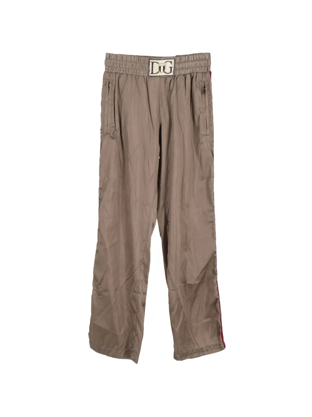 Dolce & Gabbana Pre-Owned logo-waistband trousers - Toni neutri