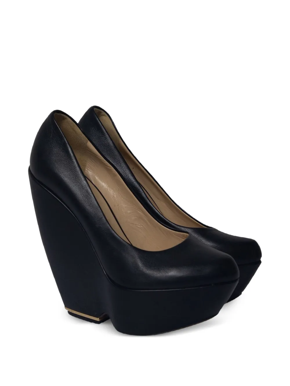 Nicholas Kirkwood platform wedge pumps - Nero