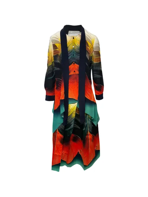 Mary Katrantzou feather-print shirt